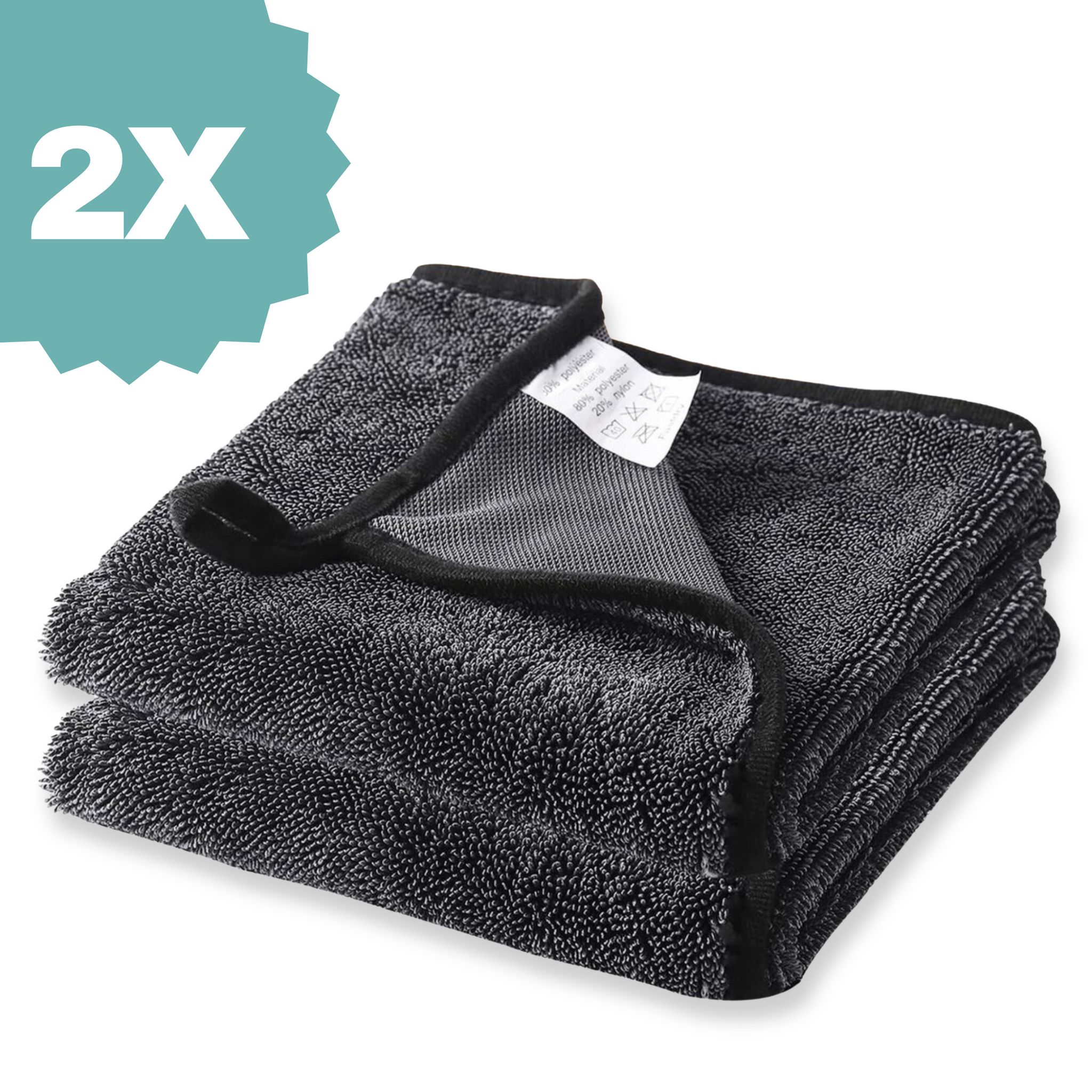 Jooba - Droogdoek Badkamer - Droogdoek Auto – Introductie prijs - 2 Stuks - Microvezeldoek - Fastdry droogdoek badkamer - 60x40 cm - Absorbeert 600ML