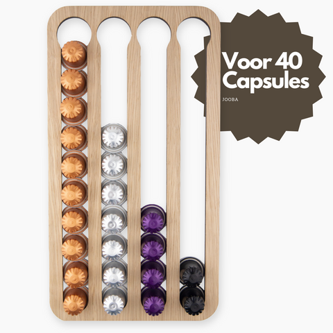 Jooba® Capsulehouder voor nespresso capsules - Voor 40 capsules - Hout