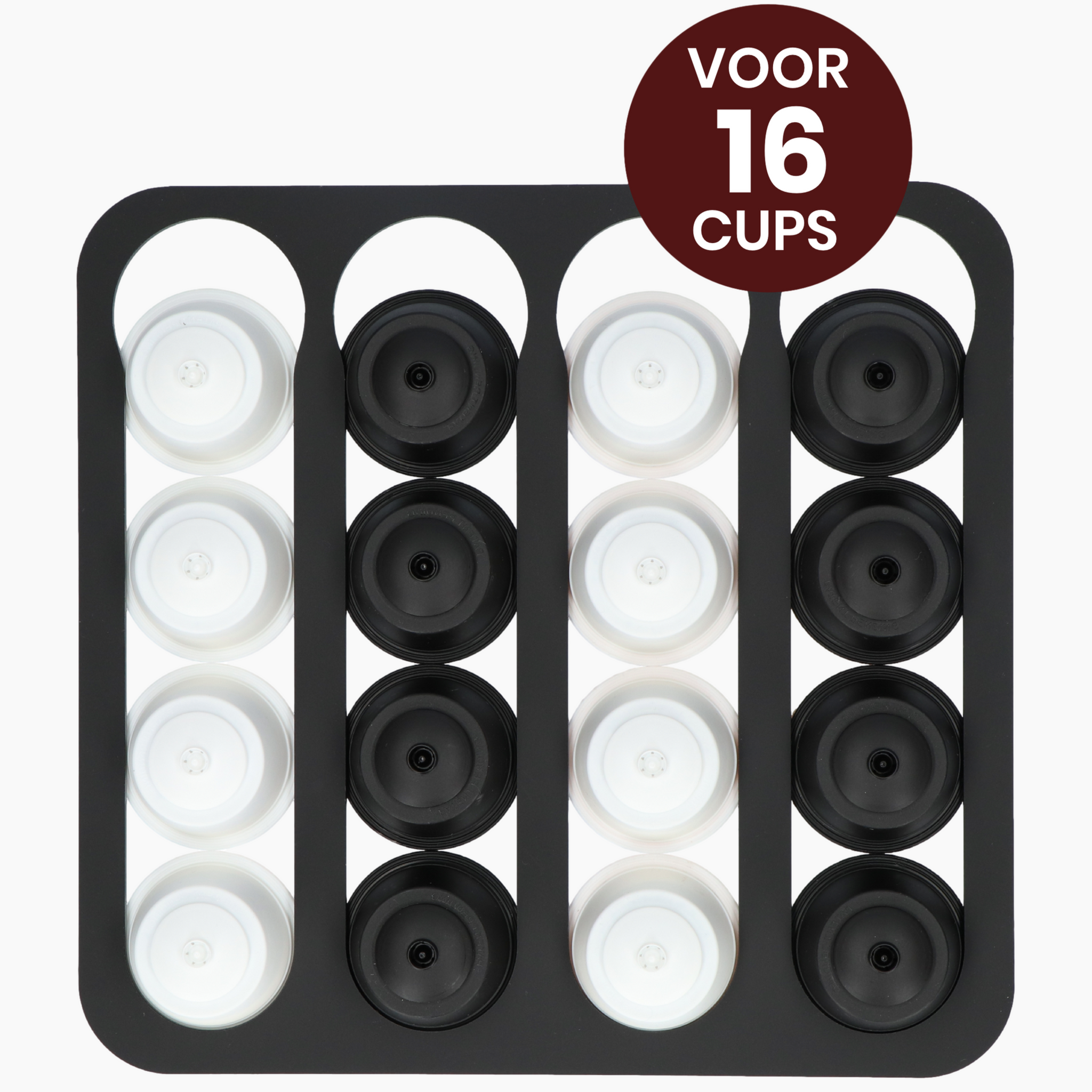 Jooba capsulehouder Dolce Gusto - Koffiecups houder - Cuphouder Dolce Gusto - Mat zwart - 16 Capsules - Cuphouder - Zelfklevend