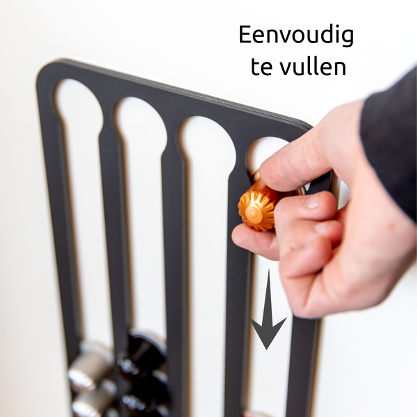 Jooba® Capsulehouder voor Nespresso capsules - Voor 40 capsules - Mat zwart metaal