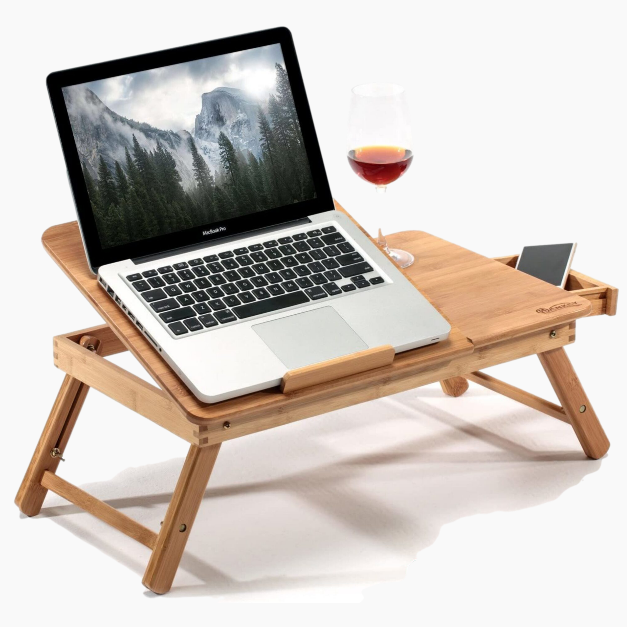 Bedtafel en Laptop standaard - Laptoptafel - Verstelbaar - Bamboe - Laptop verhoger